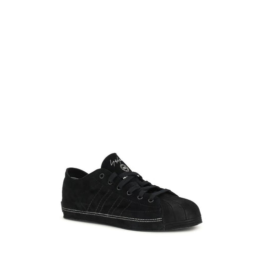 Y-3 Black Leather Low Top Sneakers