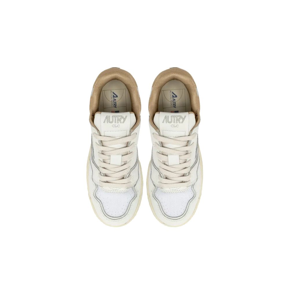 Autry White Leather Low Top Sneakers