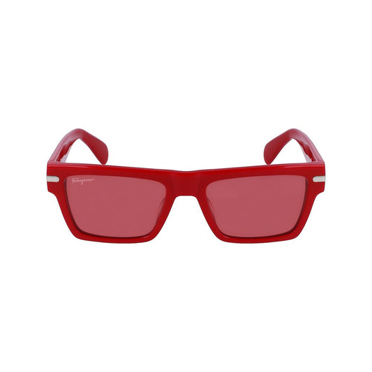 Ferragamo Red Acetate Sunglasses