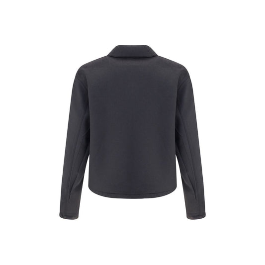 Prada Black Fleece Wool Jackets And Coat