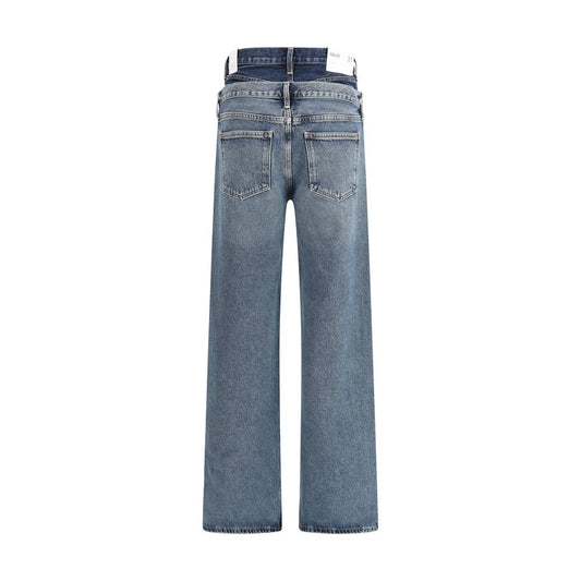 Agolde Blue Recycled Cotton Straight-Leg Jeans