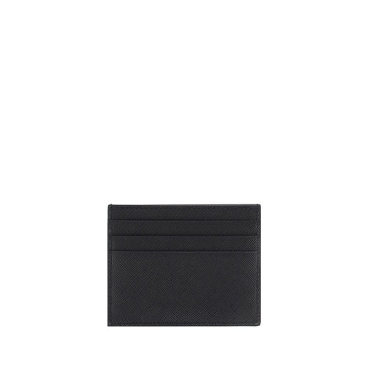 Prada Black Calf Leather Bos Taurus Wallet