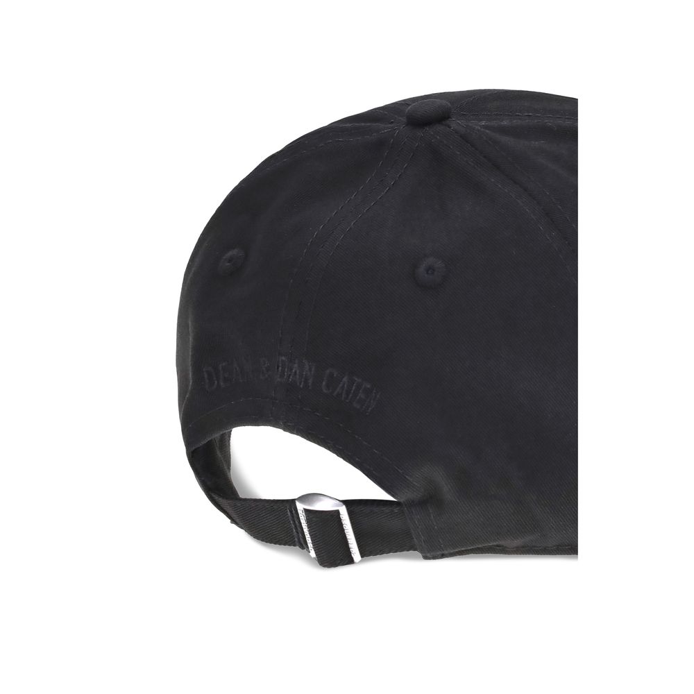 Dsquared² Black Cotton Cap (Baseball Hat)