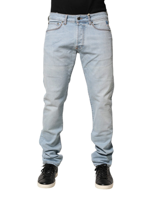 Roy Roger's Light Blue JOSH Slim Fit Mid Waist Men Denim Jeans