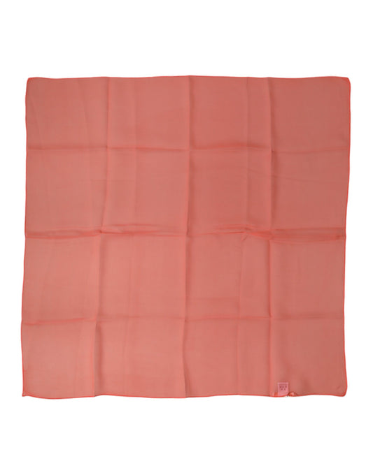 Dolce & Gabbana Orange Silk Neck Wrap Square Foulard Scarf