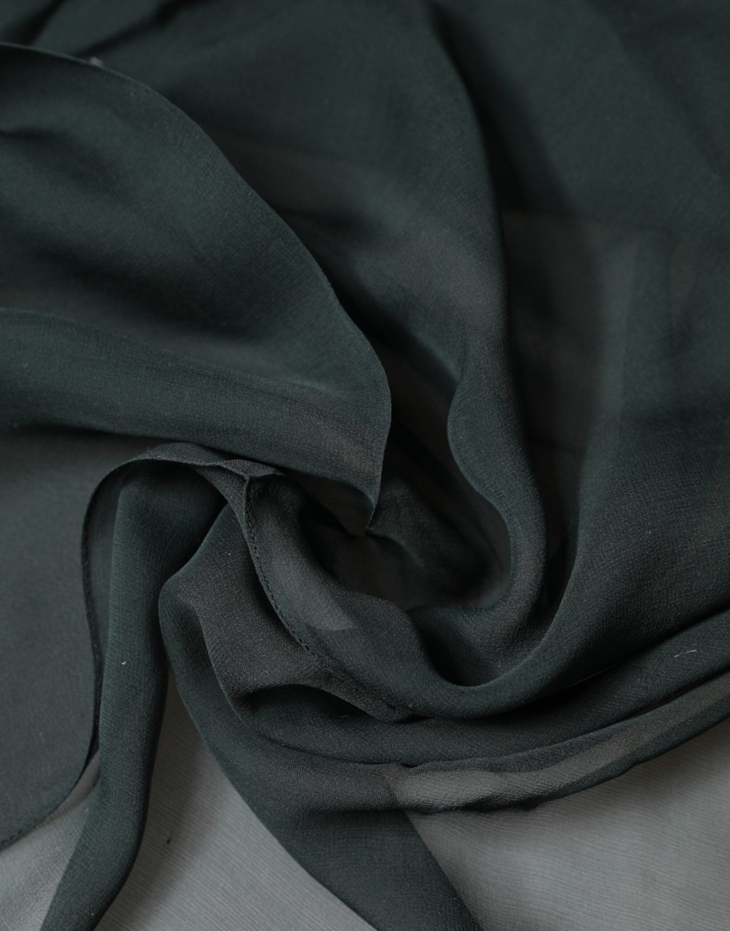 Dolce & Gabbana Dark Green Silk Neck Wrap Foulard Scarf