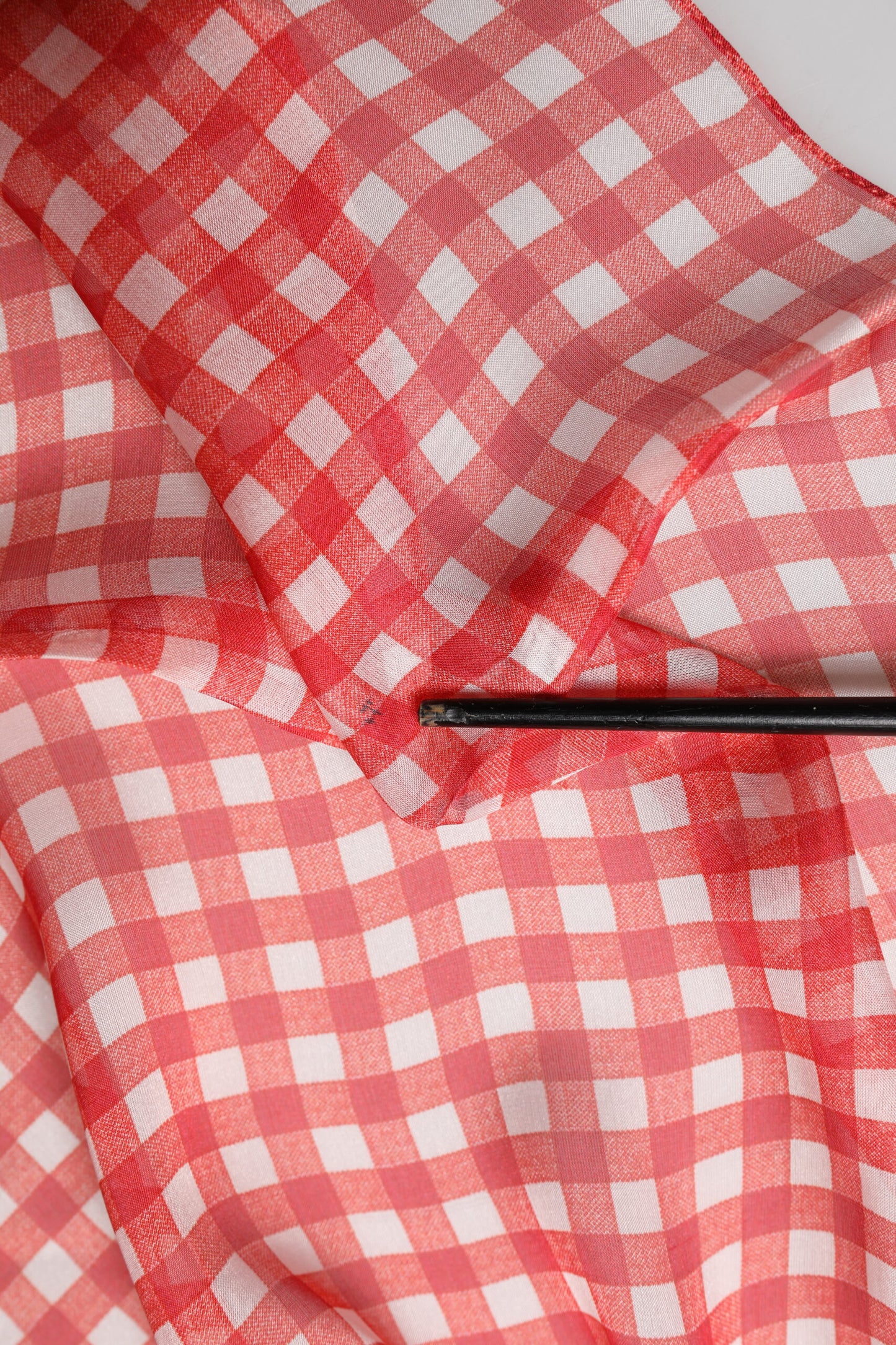 Dolce & Gabbana Red Checkered Plaid Neck Wrap Shawl Scarf