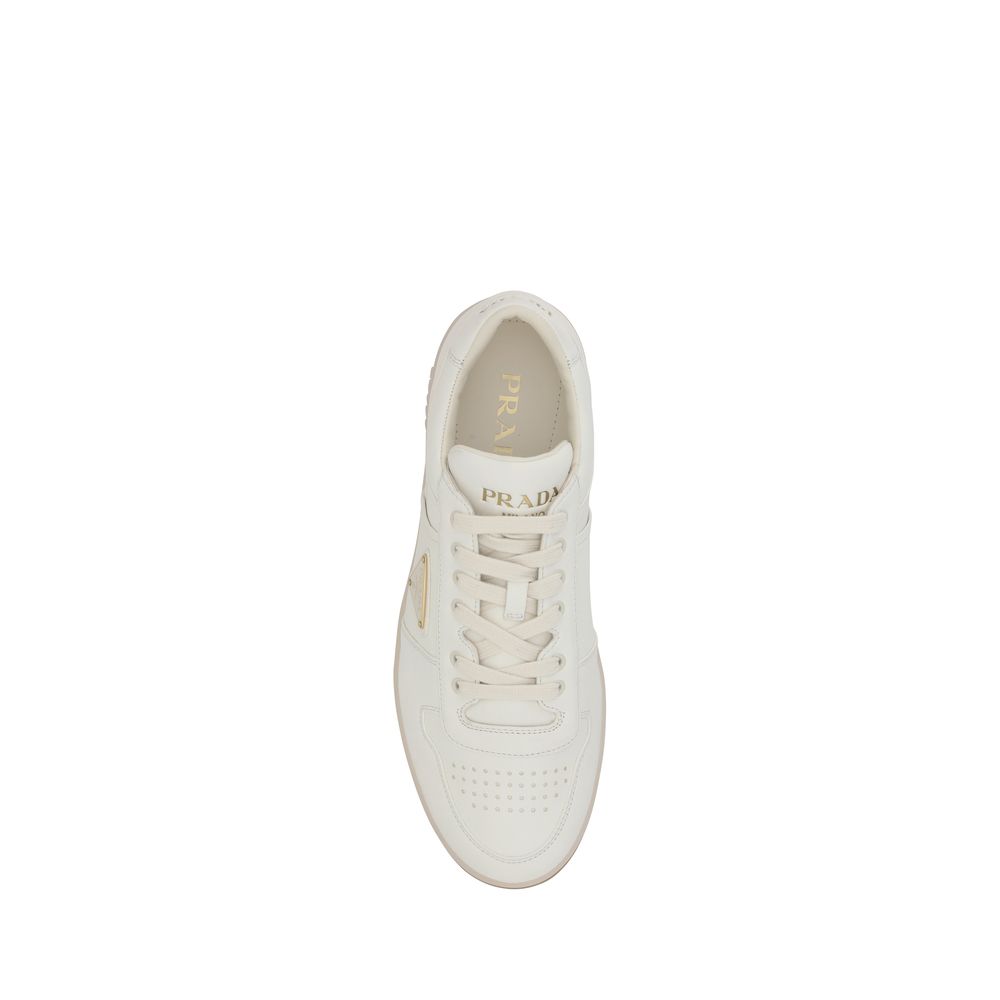 Prada White Lamb Ovis Aries Aries Low Top Sneakers