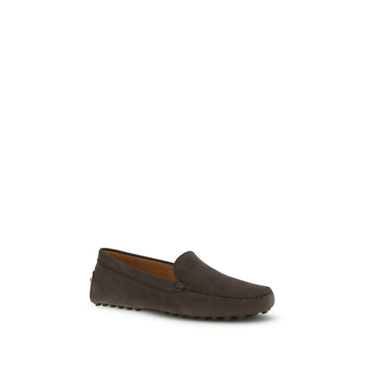Tod's Brown Calf Leather Bos Taurus Slip-On Loafers