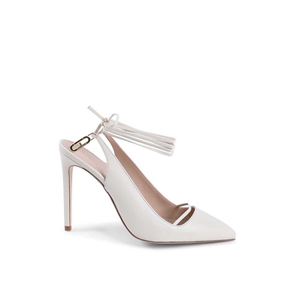 Dee Ocleppo White Leather Pumps