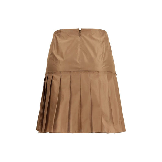 Fendi Brown Silk Mini Skirt