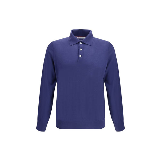 Brunello Cucinelli Blue Cashmere Dress Shirt
