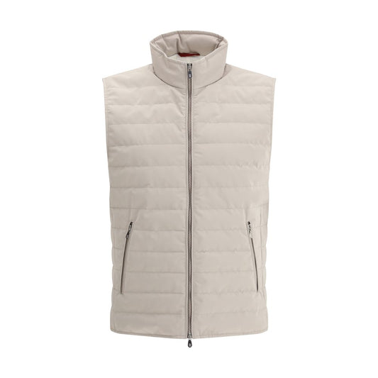 Brunello Cucinelli Beige Polyester Sleveless Jacket