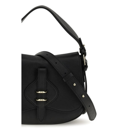 Coccinelle Black Calf Leather Bos Taurus Shoulder Bag