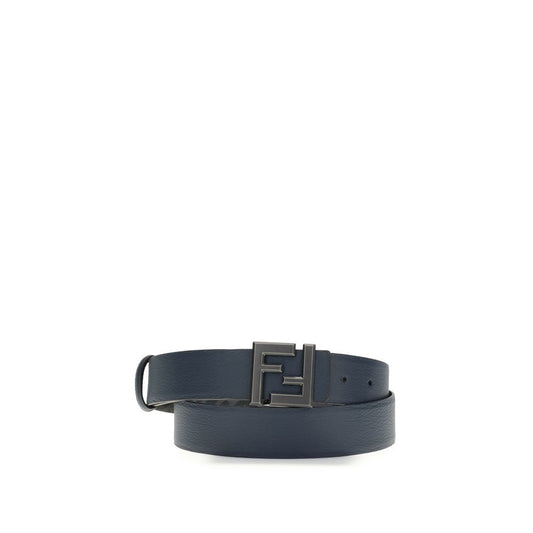 Fendi Blue Calf Leather Bos Taurus Regular Belt