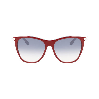 Victoria Beckham Burgundy Acetate Sunglasses