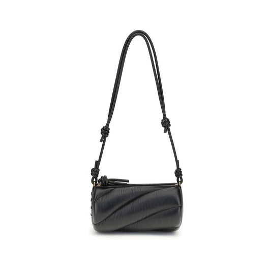 Fiorucci Black Calf Leather Bos Taurus Shoulder Bag