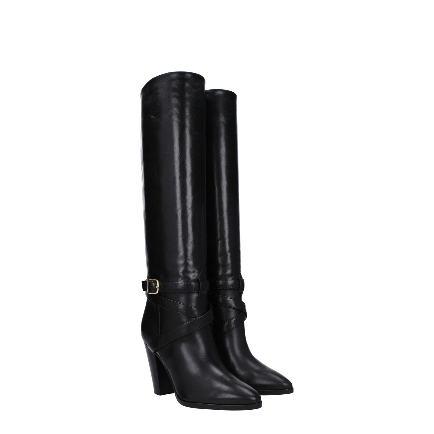 Celine Black Leather Boots