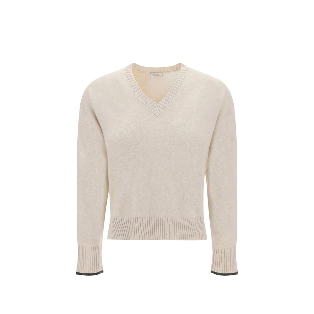 Brunello Cucinelli Beige Cashmere Sweater