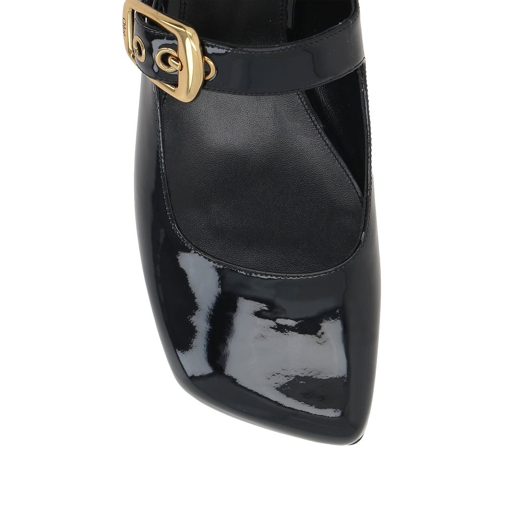 Chloé Black Calfskin Ballet Flats