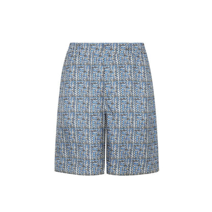Fendi Blue Silk Short And Mini Shorts