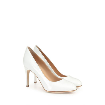 Sergio Rossi White Calfskin Pumps