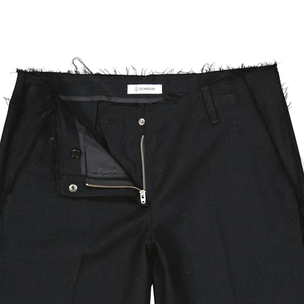 Dondup Black Virgin Wool Bermuda Shorts