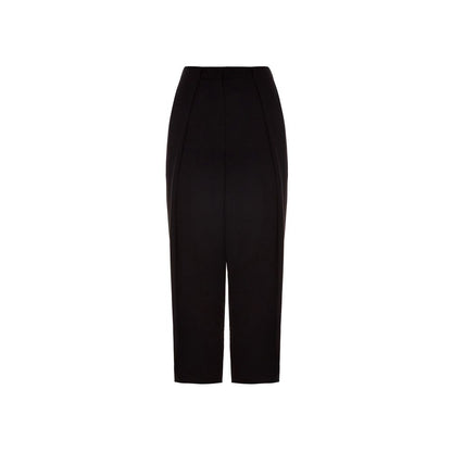 Balmain Black Viscose Casual Pants