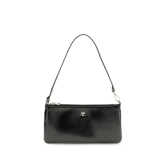 Courrèges Black Cowhide Shoulder Bag