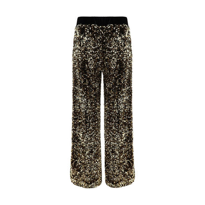 Ella Gold Polyamide Casual Pants