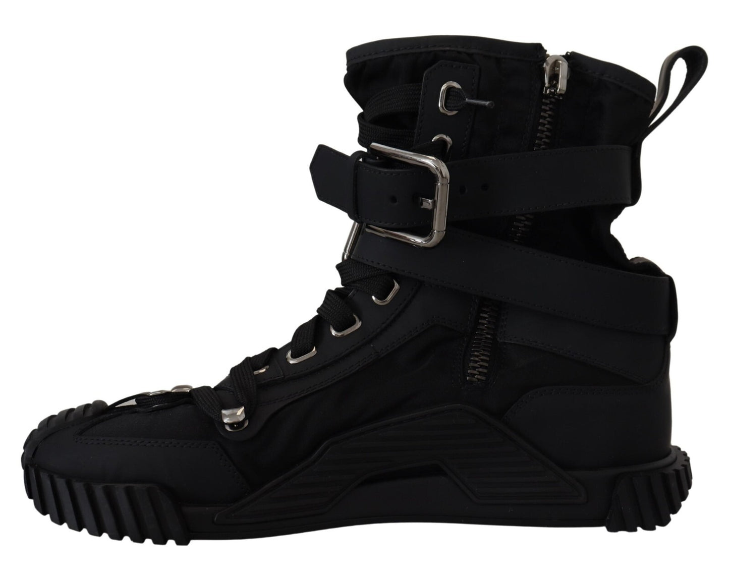 Dolce & Gabbana Sorrento Sneakers Nylon Black High Top Shoes