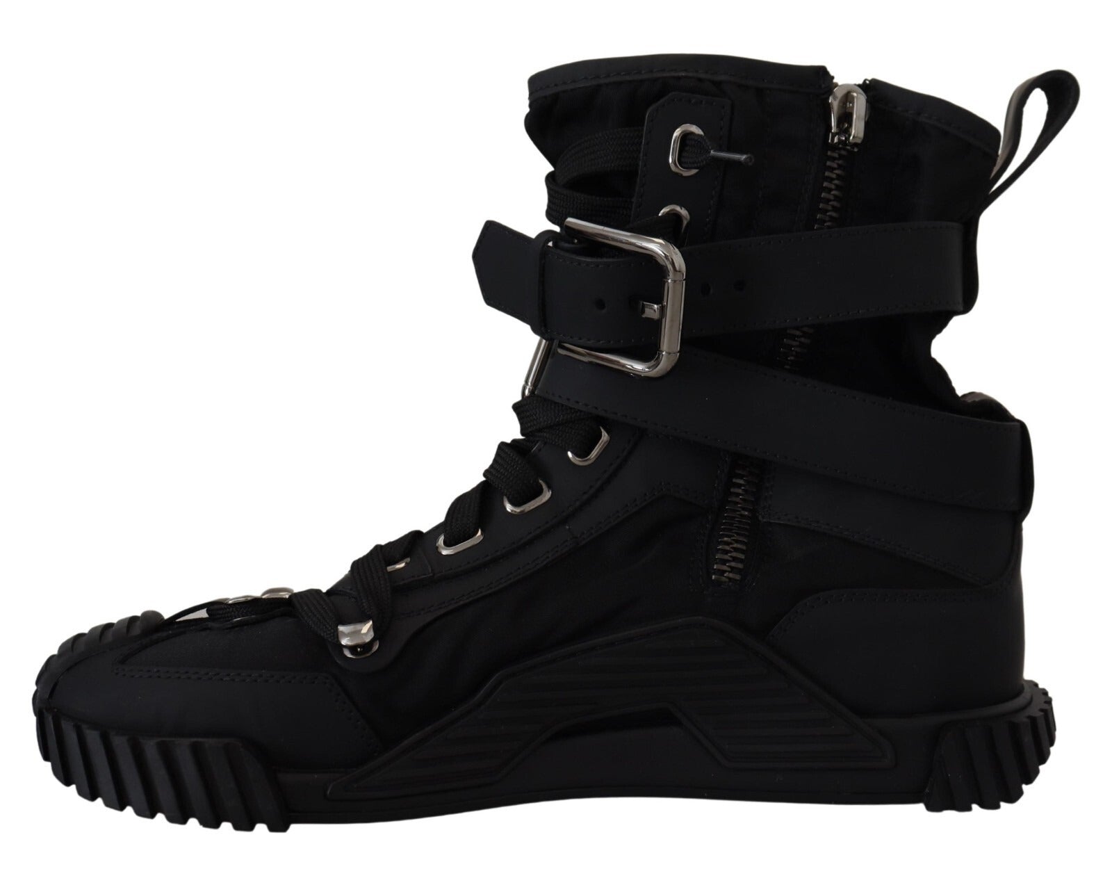 Dolce & Gabbana Sorrento Sneakers Nylon Black High Top Shoes
