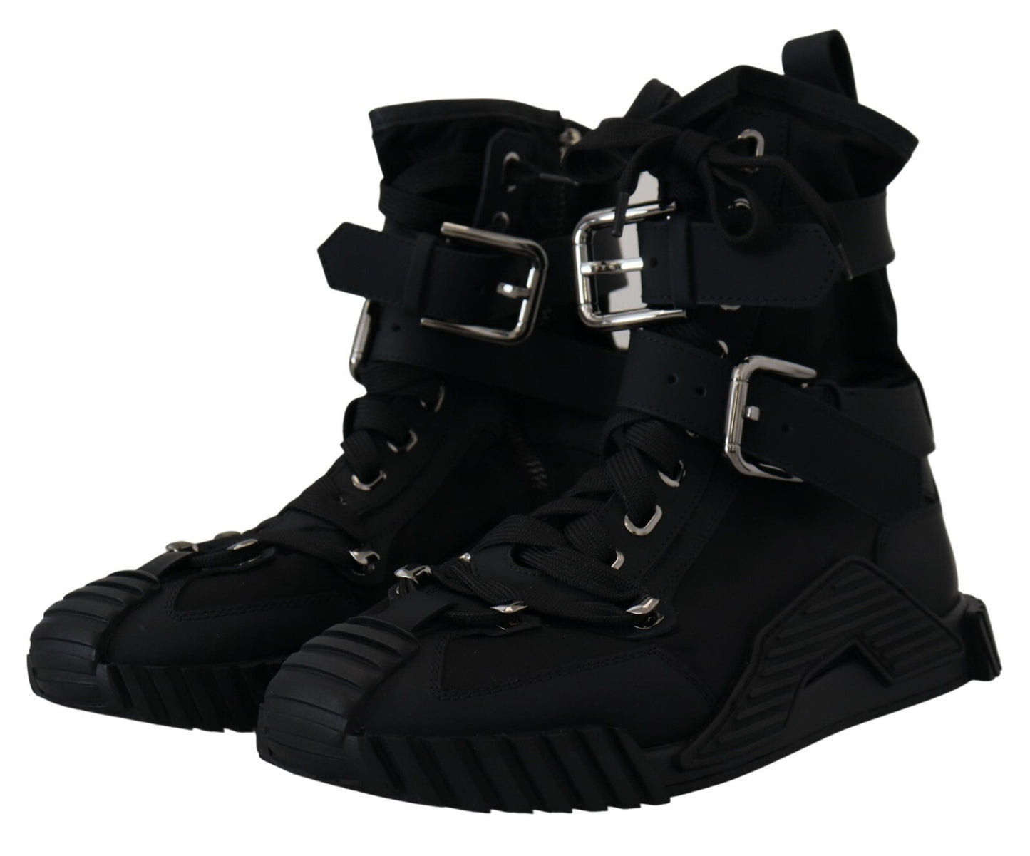 Dolce & Gabbana Sorrento Sneakers Nylon Black High Top Shoes