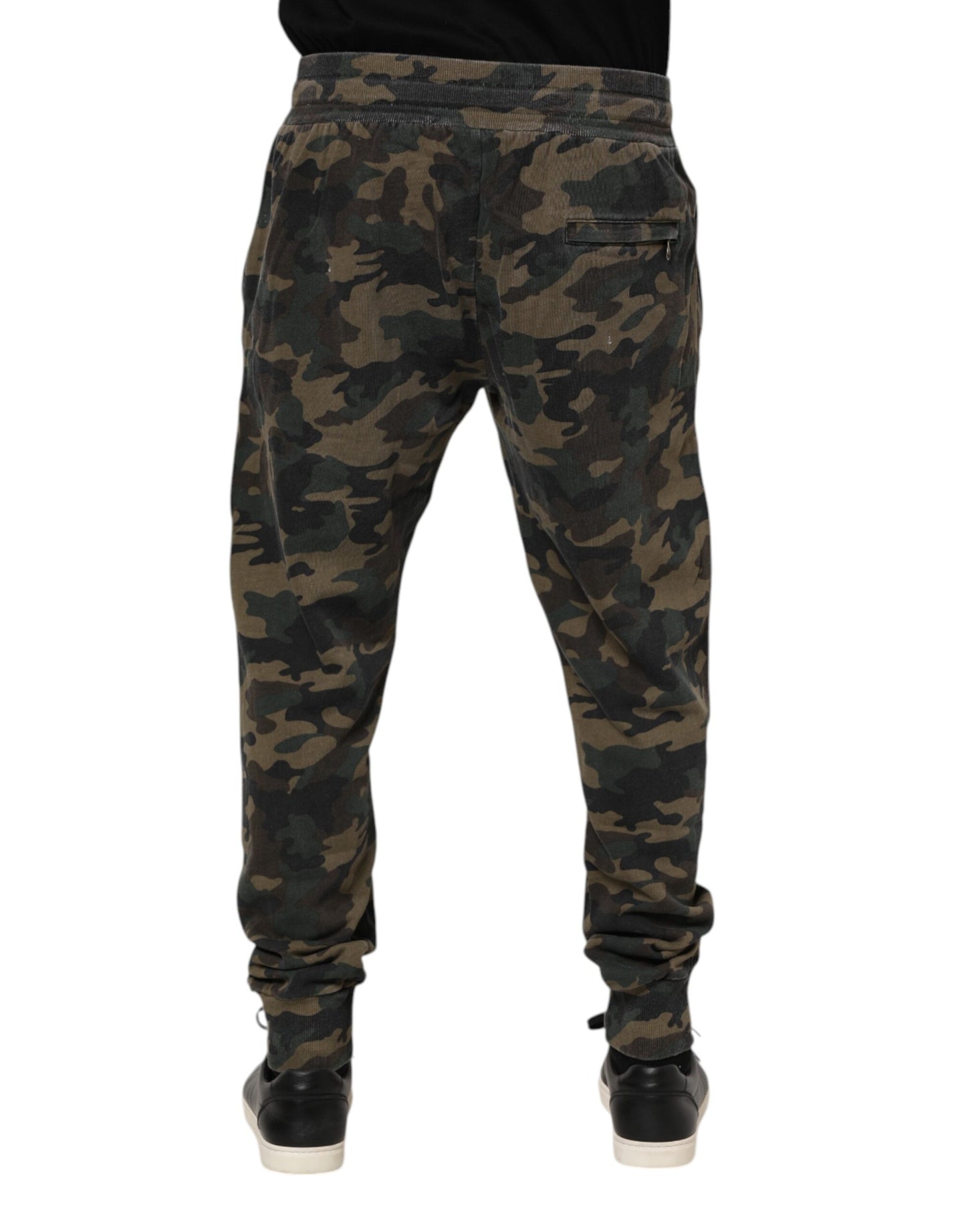 Dolce & Gabbana Brown Camouflage Cotton Jogger Trouser Pants