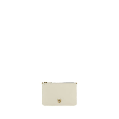 PINKO Beige Calf Leather Bos Taurus Shoulder Bag