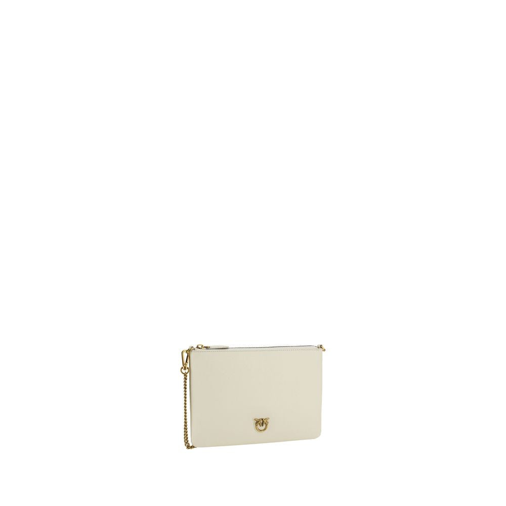 PINKO Beige Calf Leather Bos Taurus Shoulder Bag