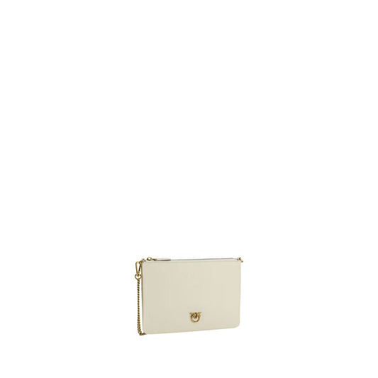 PINKO Beige Calf Leather Bos Taurus Shoulder Bag