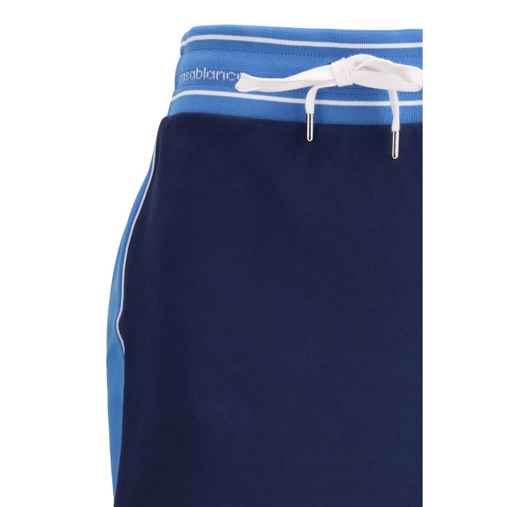 Casablanca Blue Cotton Mini Skirt
