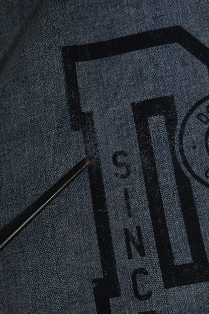 Dolce & Gabbana Blue Cotton Logo Hooded Sweatshirt  Sweater