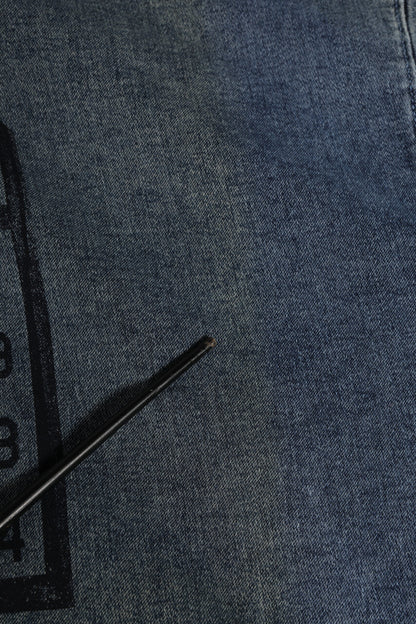 Dolce & Gabbana Blue Cotton Logo Hooded Sweatshirt  Sweater