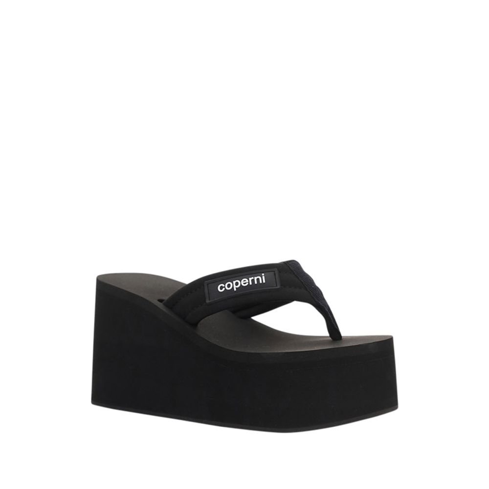 Coperni Black Polyester Platform Sandals