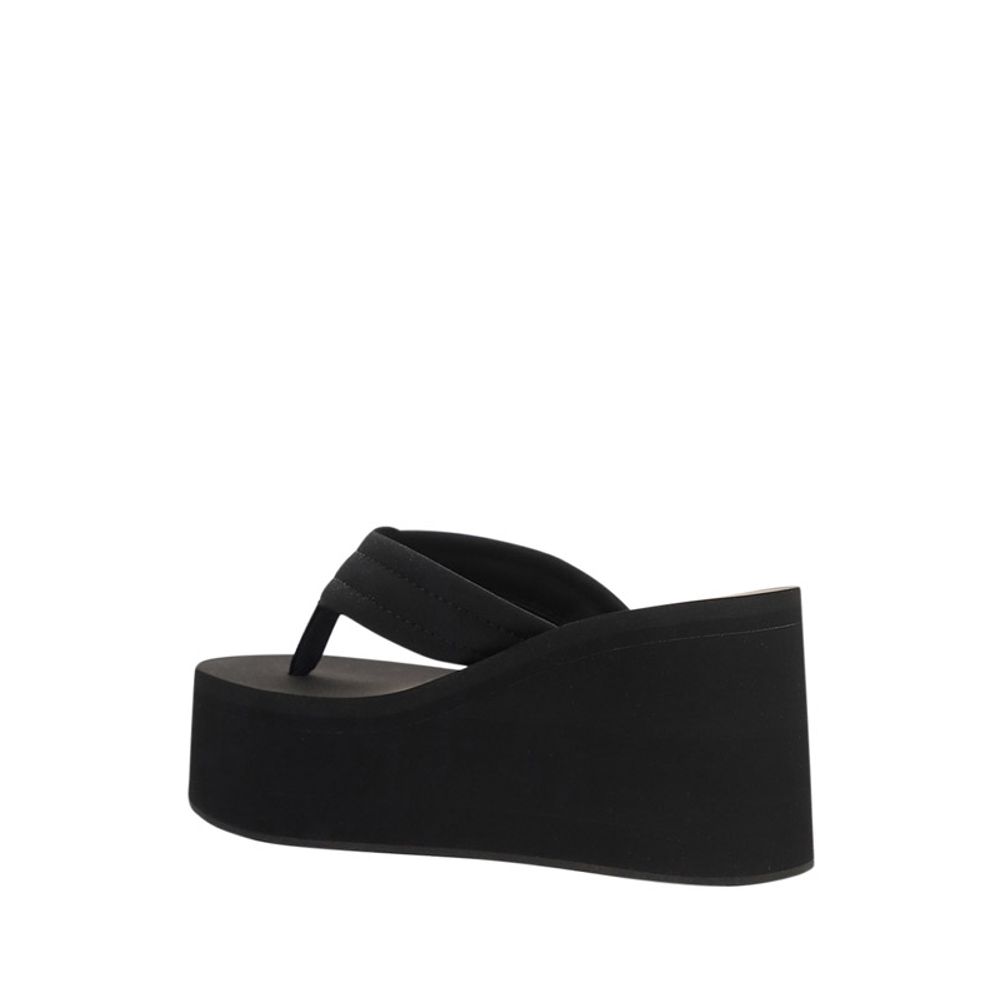 Coperni Black Polyester Platform Sandals