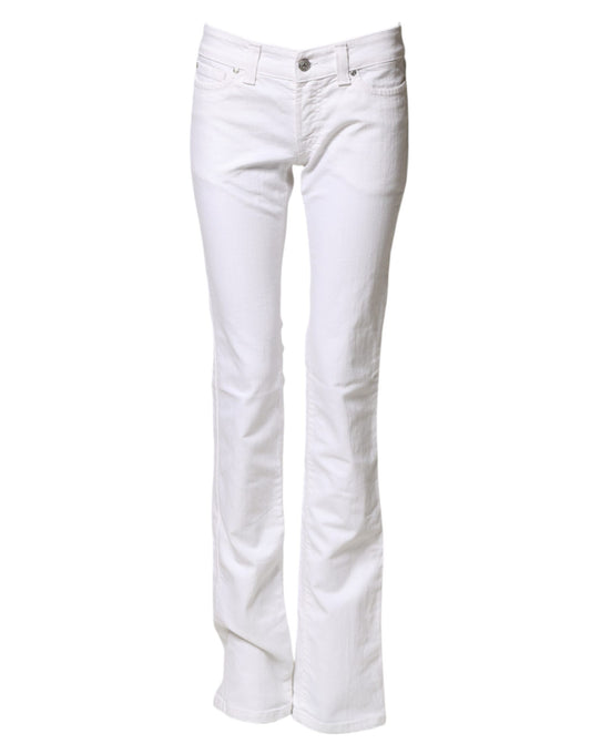 S.O.S White Low Waist Bootcut Denim Jeans