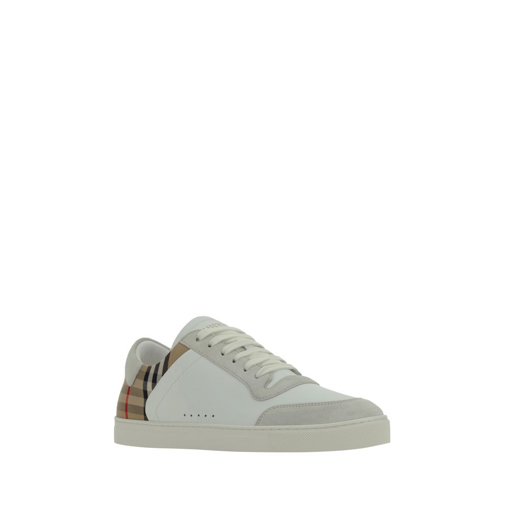 Burberry White Rubber Low Top Sneakers
