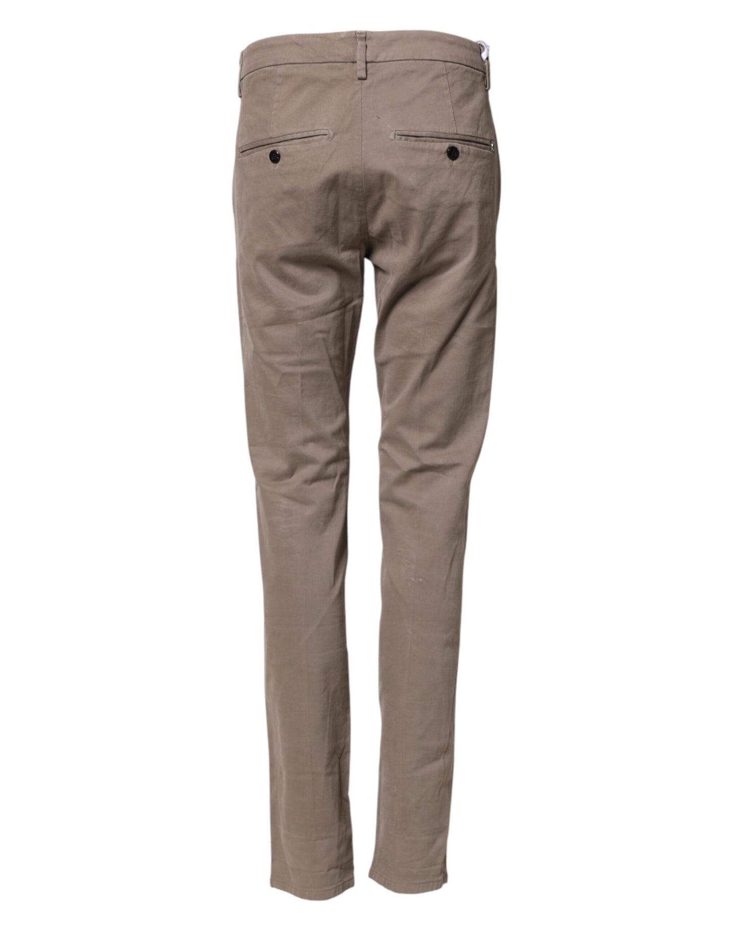 Dondup Cotton Stretch Straight Chino Trouser Brown