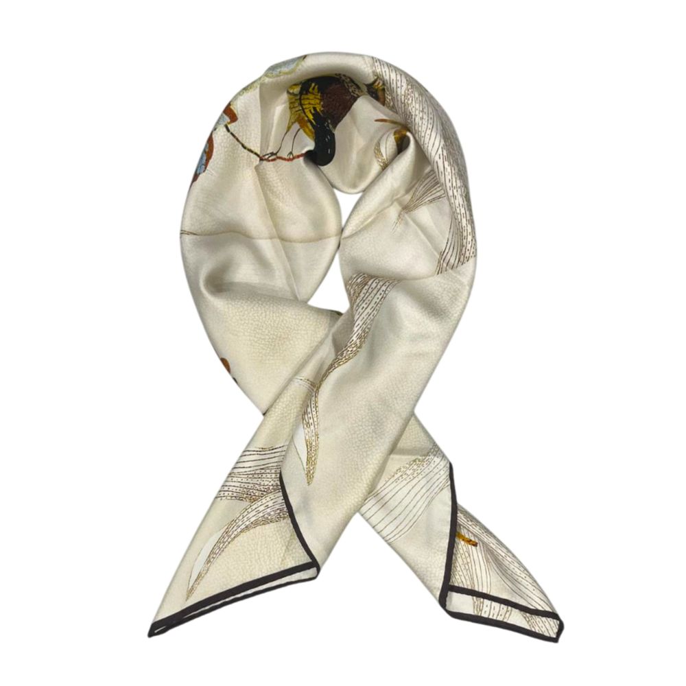 Borbonese White Silk Women Scarf