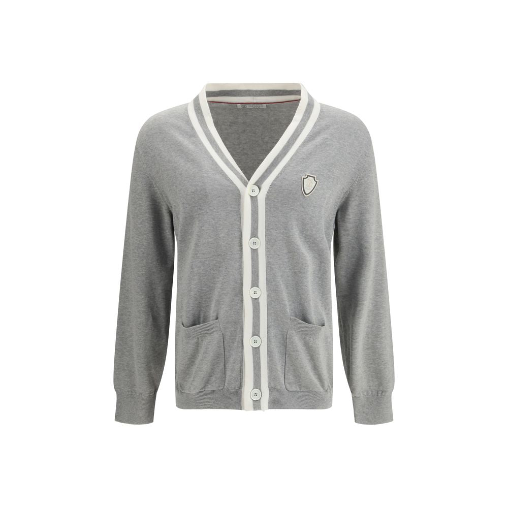 Brunello Cucinelli Gray Cotton Cardigan