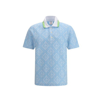 Casablanca Blue Cotton Polo Shirt