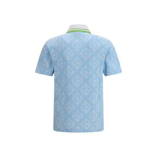 Casablanca Blue Cotton Polo Shirt