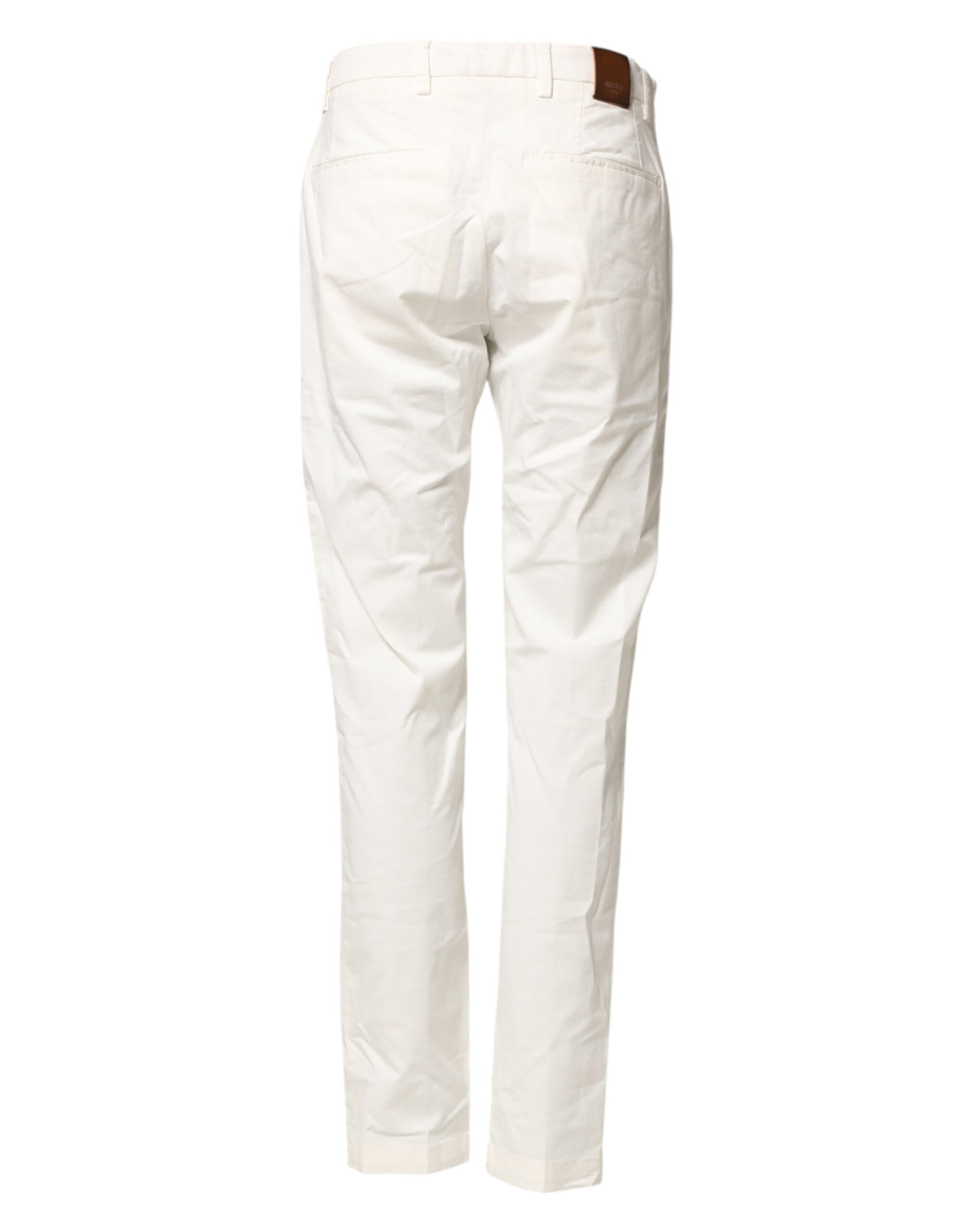 Briglia 1949 White Cotton Straight Fit Chino Trouser Pants